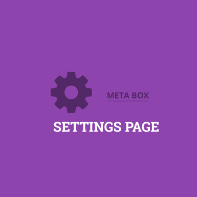 Meta Box Settings Page